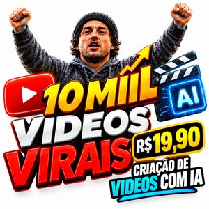 Pacote Pack com 10 mil videos virais 10 Mil Vídeos Virais com IA