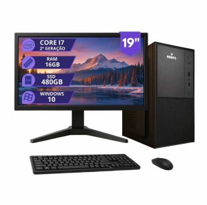 Pc Computador Completo Intel I7 16gb Ssd 480gb Monitor 19