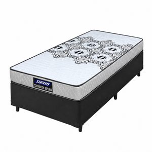 Cama Box Solteiro Colchão De Espuma D20 Supreme Preto