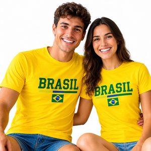 Camiseta do Brasil para Casal 2 Unidades Mercado Livre Camiseta do Brasil para Casal 2 Unidades Mercado Livre