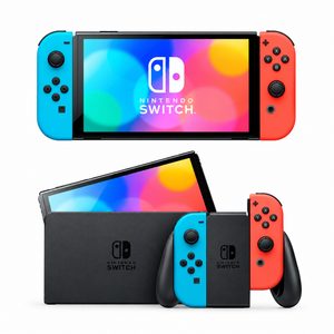 Comprar Nintendo Switch OLED 64GB Console com Tela OLED, Joy-Con Azul Neon e Vermelho Neon