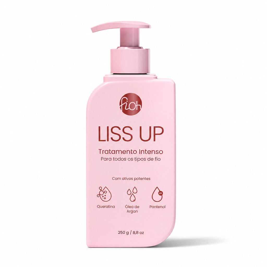 Escova Progressiva Liss Up, Escova Progressiva Fioh, Liss Up Fioh 250g, Tratamento Capilar, Progressiva Sem Formol, Alinhamento Capilar, Cuidado com os Cabelos, Queratina Capilar, Óleo de Argan, Pantenol, Tratamento Intenso para Cabelos, Redução do Frizz, Cabelos Macios, Cabelos com Brilho, Cosméticos Capilares, Finalização Capilar, Produto para Cabelo, Beleza e Cuidados Pessoais, Tratamento para Fios