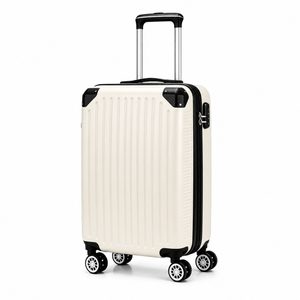 Mala de Bordo Rígida Sweet Studio Bege em ABS com Rodas Duplas 360° para Viagem Mala de Bordo Rígida Sweet Studio Bege em ABS com Rodas Duplas 360° para Viagem