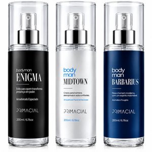 Perfume de Corpo Body Splash Masculino Barbarius + Enigma + Midtown Perfume de Corpo Body Splash Masculino Barbarius + Enigma + Midtown