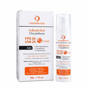 Protetor Solar Facial e Clareador Vulcan Ice Clarydefense Cosmobeauty Protetor Solar Facial e Clareador Vulcan Ice Clarydefense Cosmobeauty